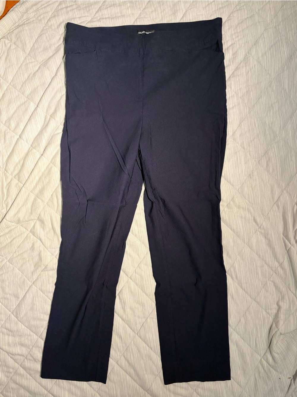 Hilary Radley Dark Navy Stretch Straight Leg Pants